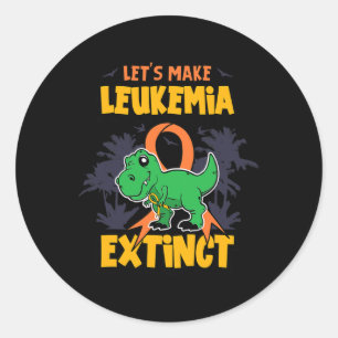 Fun Make Leukaemia Extinct Design  Classic Round Sticker