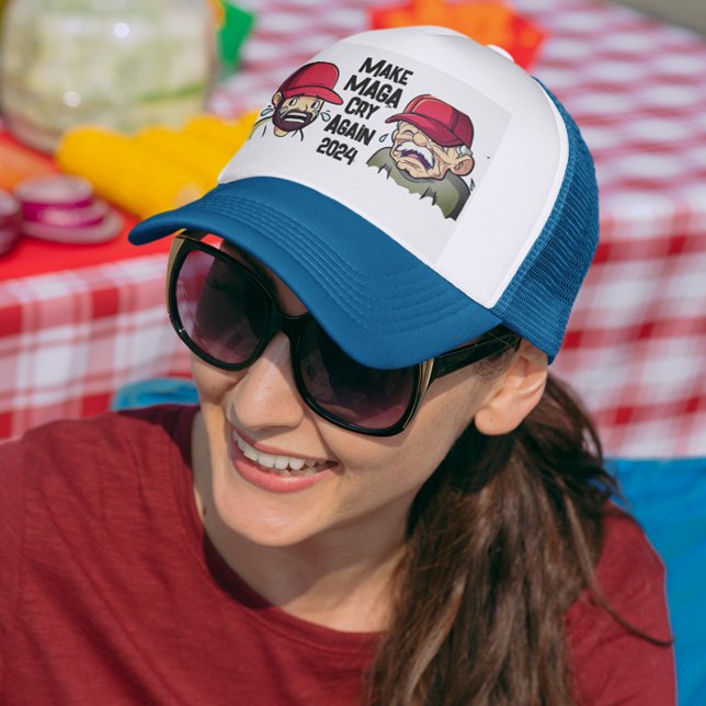 Fun Make MAGA Cry Again 2024 Trucker Hat (Creator Uploaded)