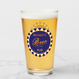 Fun Man Cave Beer Bottle Cap Pint Beer Glasses