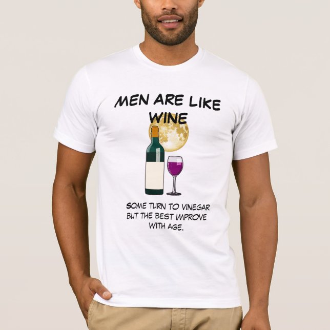 Fun Man's Wine T-Shirt (Front)