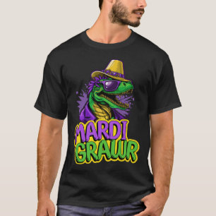 Fun Mardi Grawr Dinosaur Tyrannosaurus Rex  Mardi  T-Shirt