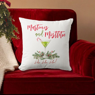 Fun Martini Cocktail Holiday Home Decor  Cushion