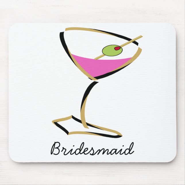 fun martini gold mouse pad (Front)
