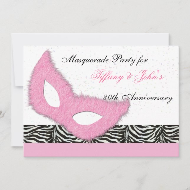 Fun Masquerade party Invitation (Front)