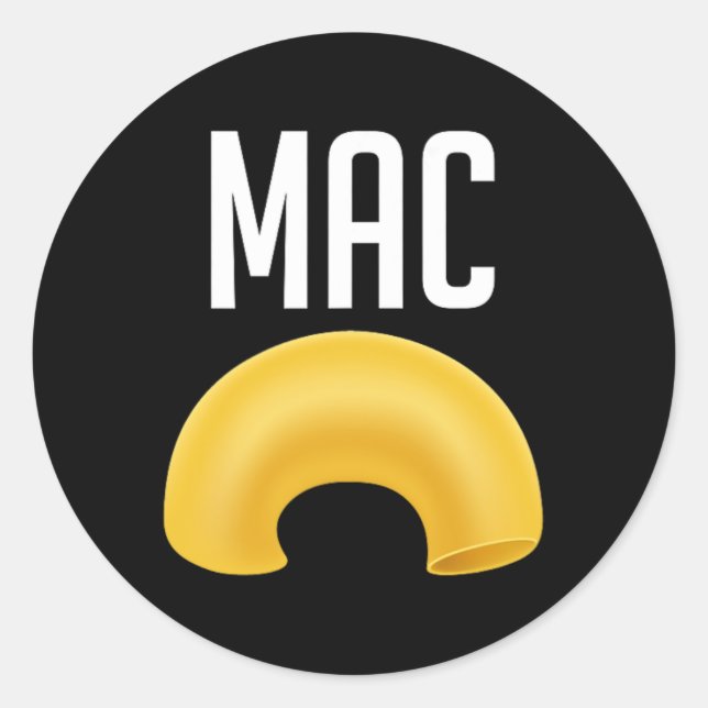 Fun Matching Macaroni And Cheese Halloween Costume Classic Round Sticker (Front)