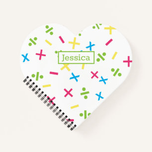 Fun Math Symbols Bright Notebook
