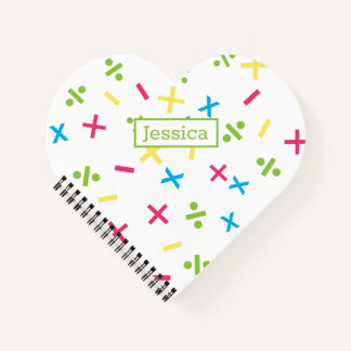 Fun Math Symbols Bright Notebook