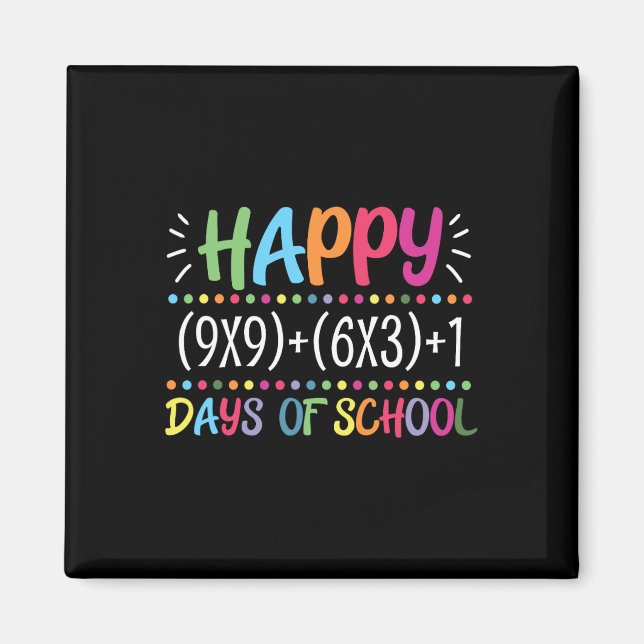 Fun Math Teacher 100th Day Math Formula 100 Days O Magnet (Front)