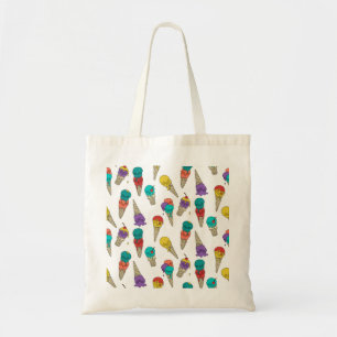 Fun Melty Summer Goth Skull Ice Cream jewel white Tote Bag
