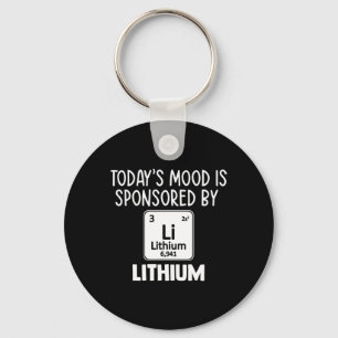 Fun Mental Health Awareness Quote Tee Lithium Elem Key Ring