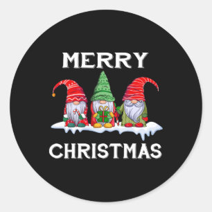 Fun Merry Christmas Family Matching Xmas New Year Classic Round Sticker