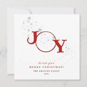 Fun Merry Christmas Joy Photo Holiday Card