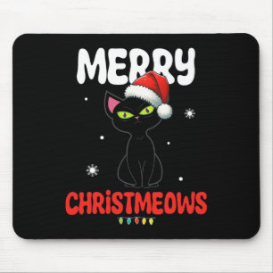 Fun Merry Christmeows Jolly Cat Christmas Kids  Mouse Pad