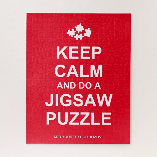 Fun message "Keep Calm And Do A Jigsaw Puzzle", Jigsaw Puzzle (Vertical)