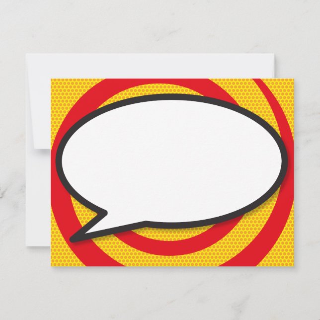 Fun Message Speech Bubble Spiral Card (Front)