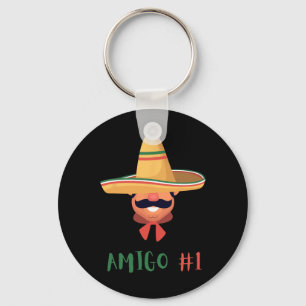 Fun Mexican Amigo #1 Group Matching Diy Halloween  Key Ring