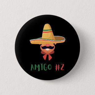 Fun Mexican Amigo #2 Group Matching DIY Halloween 6 Cm Round Badge