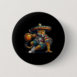 Fun Mexican Cinco De Mayo Sombrero Jaguar Bysketby 6 Cm Round Badge