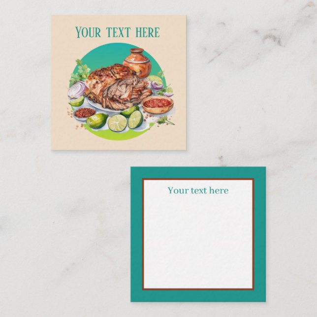 Fun Mexican food add text  Card (Front/Back)