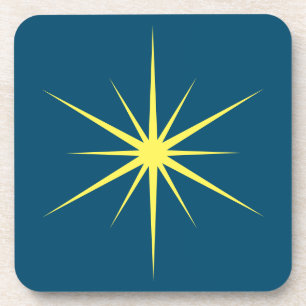Fun Midcentury Modern Retro Star Coaster