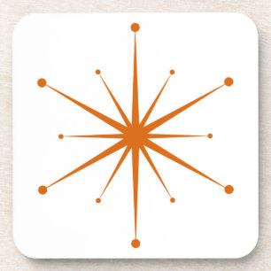 Fun Midcentury Modern Retro Starburst Coaster