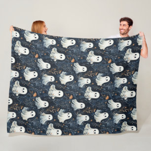 Fun Midnight Ghosts Fleece Blanket