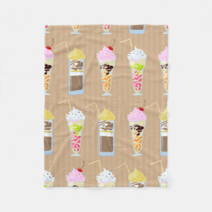 Fun Milk Shake Design Fleece Blanket