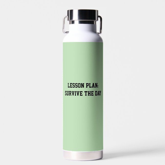 Fun Mint Green sarcastic Teachers Water Bottle (Front)