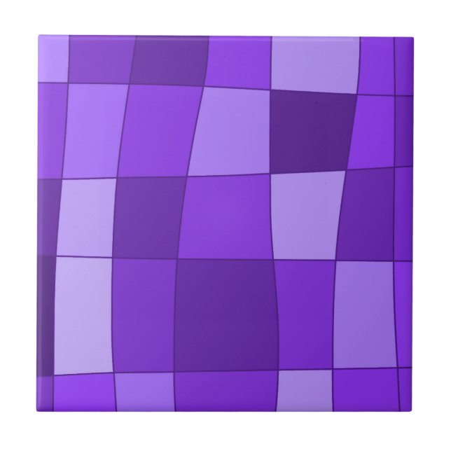 Fun Mirror Checks in Violet Tile (Front)
