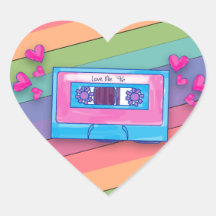 Fun Mixtape Rainbow Background Retro Music Love