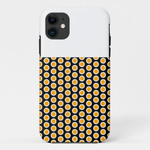 Fun Mod Black Orange Tiled Geometric Art Pattern iPhone 11 Case