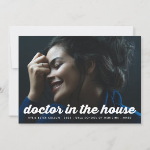 FUN MODER RETRO MEDICAL DOCTOR 2 Photo GRAD PARTY Announcement