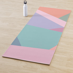 Fun Modern Abstract Colourful Geometric Pastel Art Yoga Mat