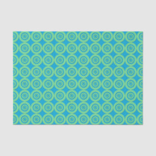 Fun Modern Circles MInt Green Aqua Pattern Tissue Paper