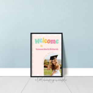 Fun Modern Colourful Graduation Welcome Sign