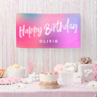 Fun Modern Colourful Teen Tween Pink Girl Birthday