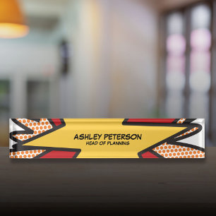 Fun Modern Cool Comic Book Personalised Nameplate