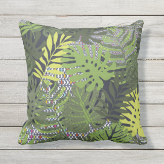 Fun & Modern Floral Graphic Throw Pillow