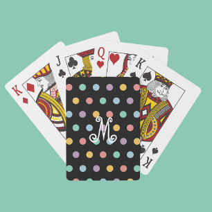Fun Modern Monogram Playing Cards