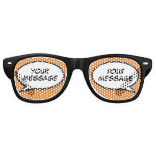 Fun Modern Personalised Speech Bubble Retro Sunglasses