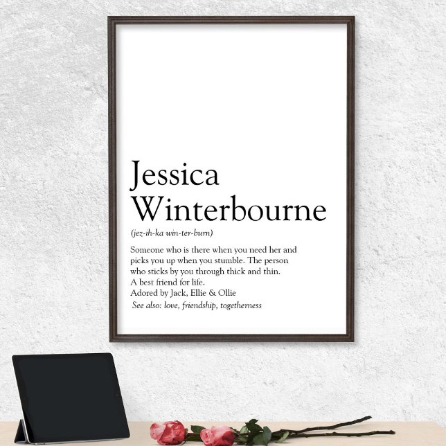 Fun Modern Personalized Name Definition  Poster (Fun Modern Personalized Name Definition Poster)