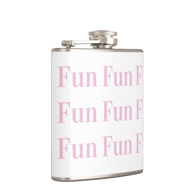 Fun | Modern Pink Typography Hip Flask (Right)