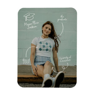 Fun modern playful full bleed photocard magnet