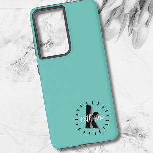 Fun Modern Script Monogram Initial Samsung Galaxy Case