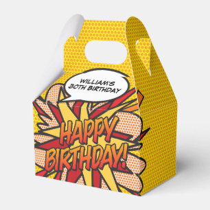 Fun Modern Trendy Comic Book Any Age Birthday Favour Box