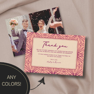 Fun Modern Unique Wedding Thank You Cards