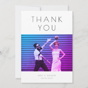 Fun Modern Wedding Thank You Card