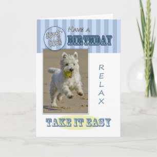 Fun Modern West Highland White Terrier Dog Card