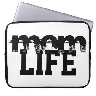 fun MOM LIFE typography Laptop Sleeve