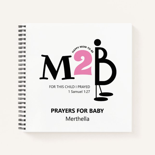 Fun MOM TO BE Prayers For Baby Journal (Front)